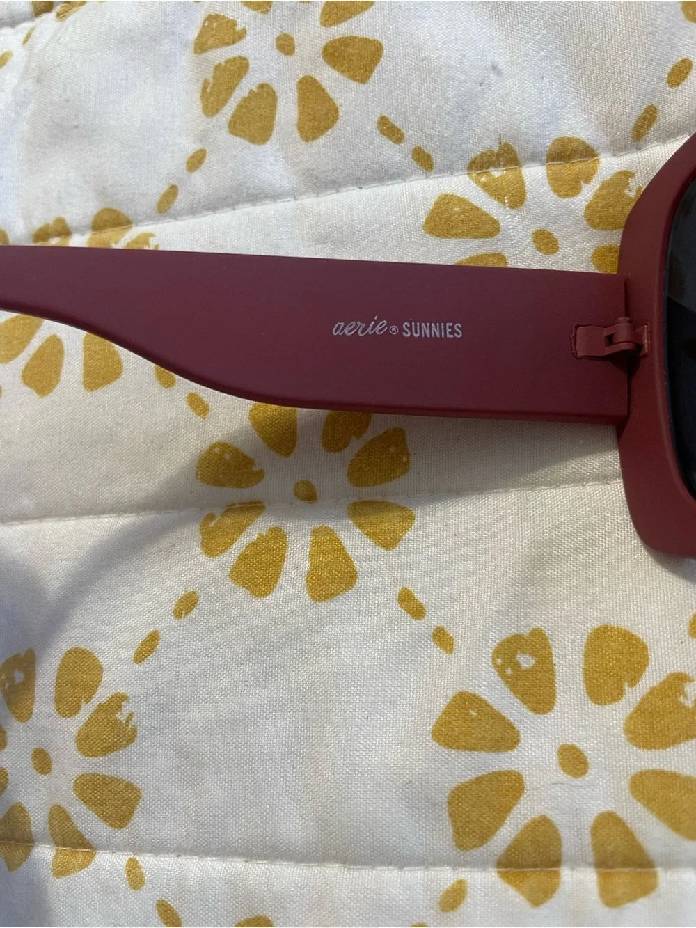 aerie Sunnies Women's Square Sunglasses in Matte Mauve with Dark Lenses